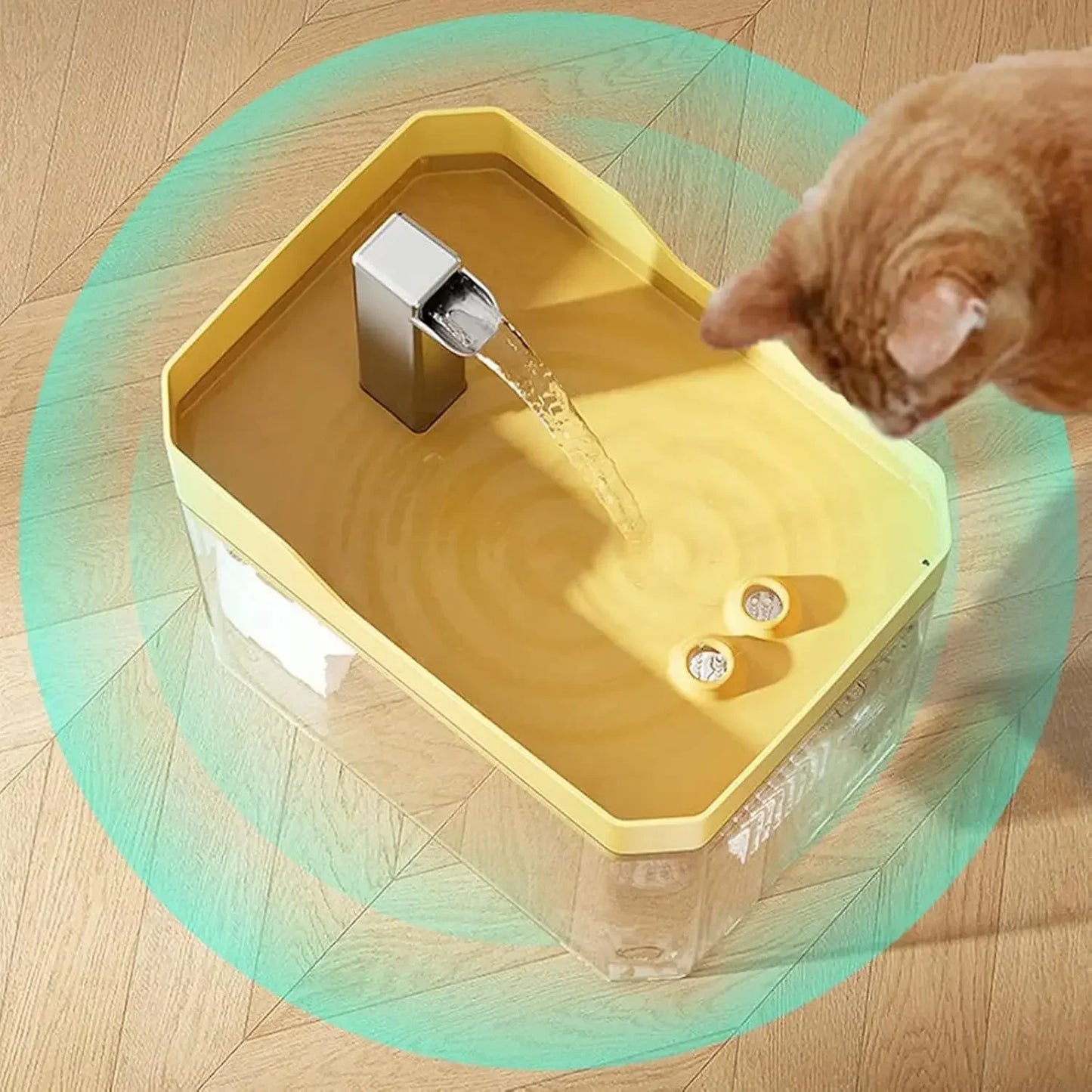 Automatic Indoor Cat Water Fountain with Filters and Non-Slip Base