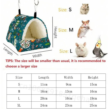 Cute Print Mini Pet Bed for Hamsters, Rabbits, and Guinea Pigs