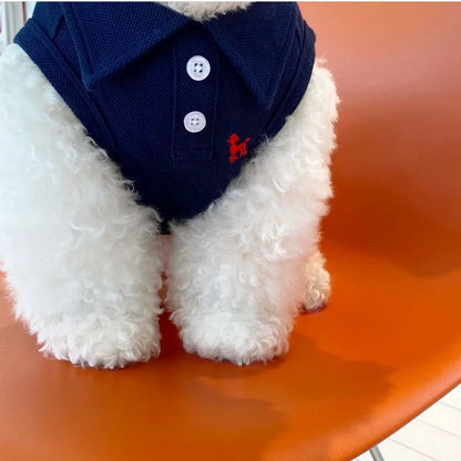 Stripe Polo Shirt for Small Dogs - Cooling Vest for Pets