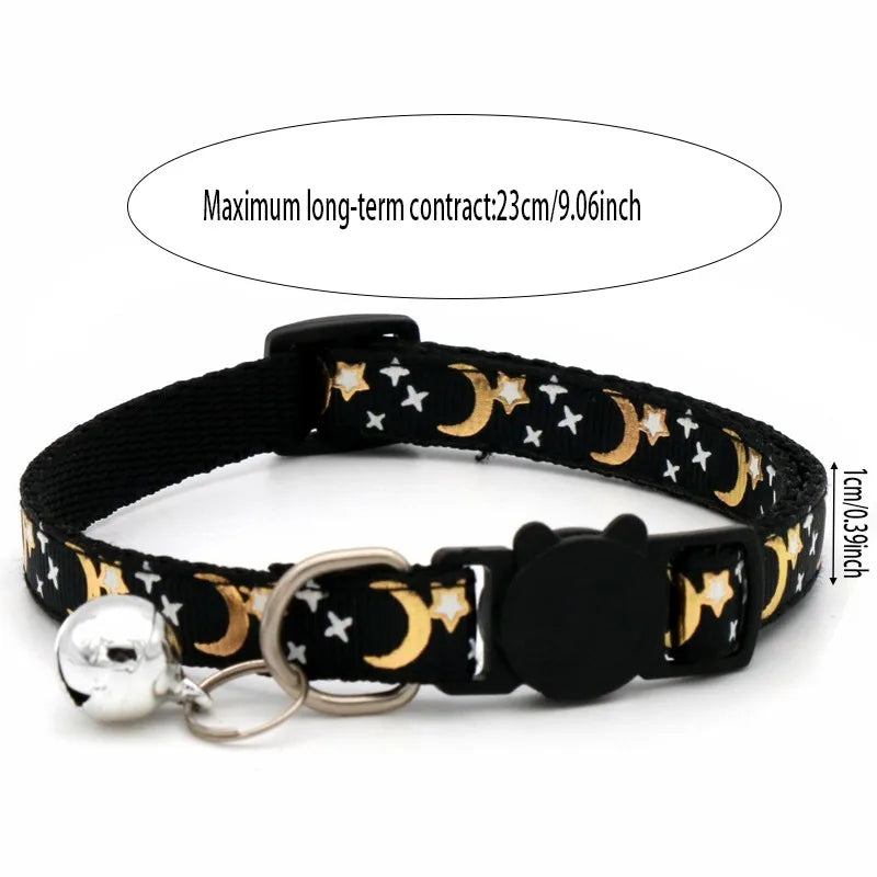 Colorful Adjustable Pet Collar with Bell for Dogs and Cats