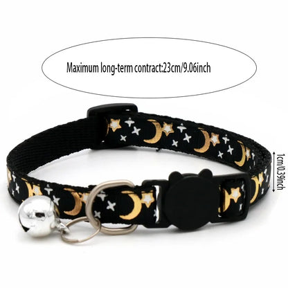 Colorful Adjustable Pet Collar with Bell for Dogs and Cats