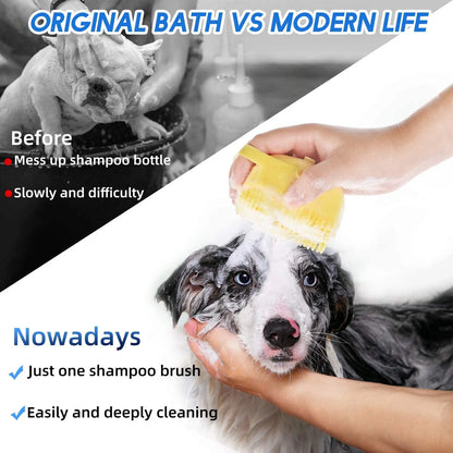 Silicone Dog Shampoo Brush for Short-Haired Pets