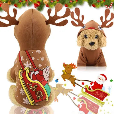 Winter Santa Coat for Small Dogs and Cats – Warm Festive Outfit