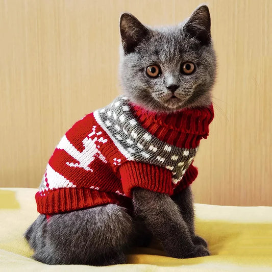 Winter Warm Cat Sweater Pullover for Sphynx and Pets