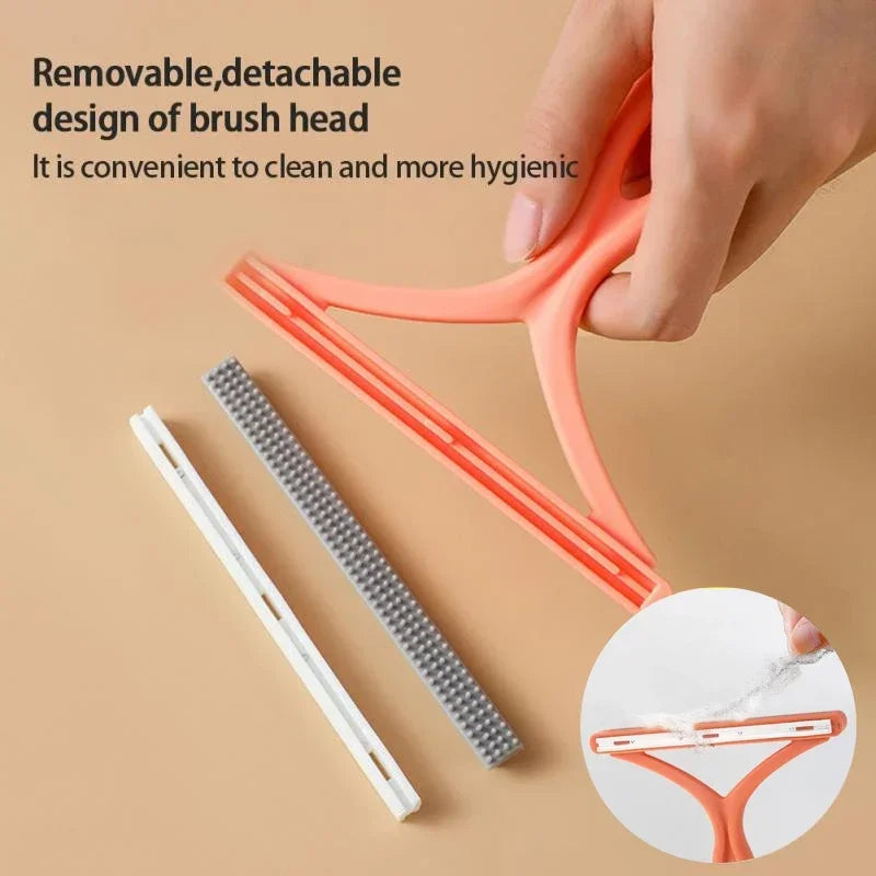 Silicone Double-Sided Pet Hair Removal Brush for Home Use
