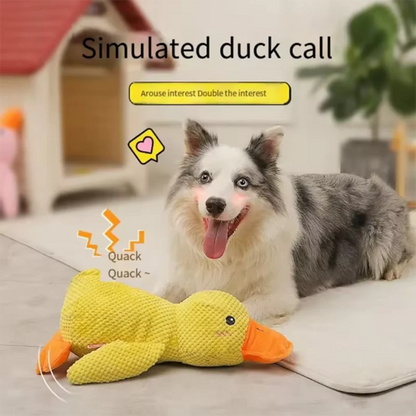 Interactive Plush Duck Toy for Puppies and Small Pets