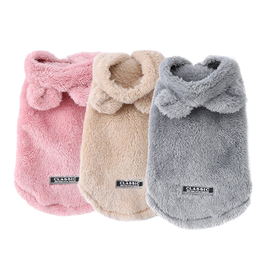 Fleece Hoodie for Small Dogs and Cats - Warm Winter Coat