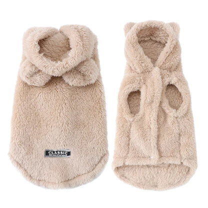 Fleece Hoodie for Small Dogs and Cats - Warm Winter Coat