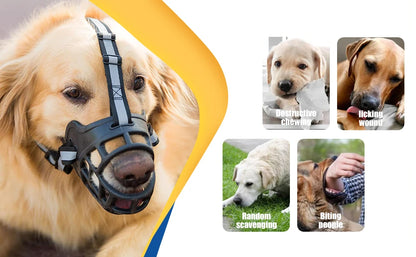 Breathable Dog Muzzle for Barking and Biting Prevention