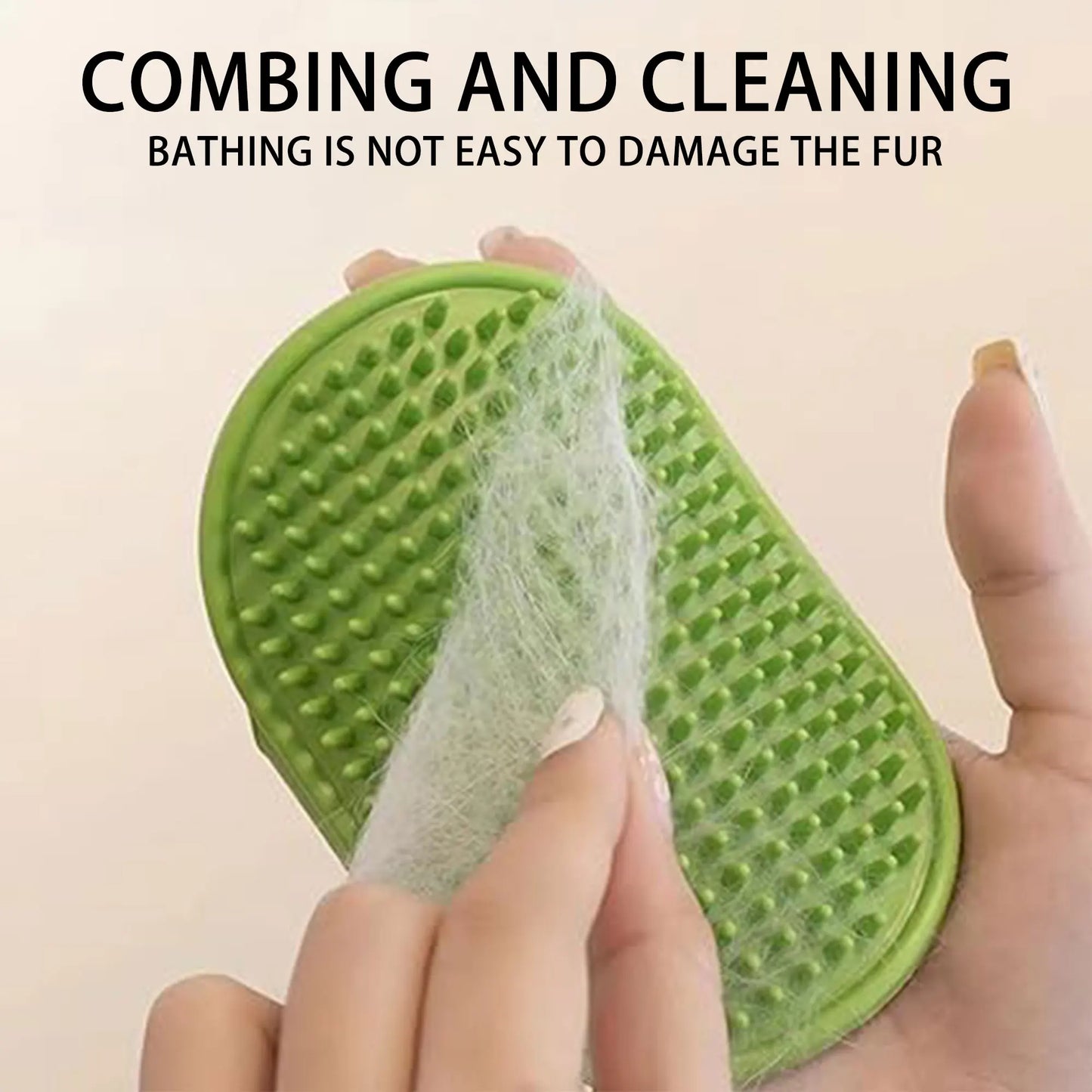 Adjustable Rubber Grooming Brush for Dogs and Cats