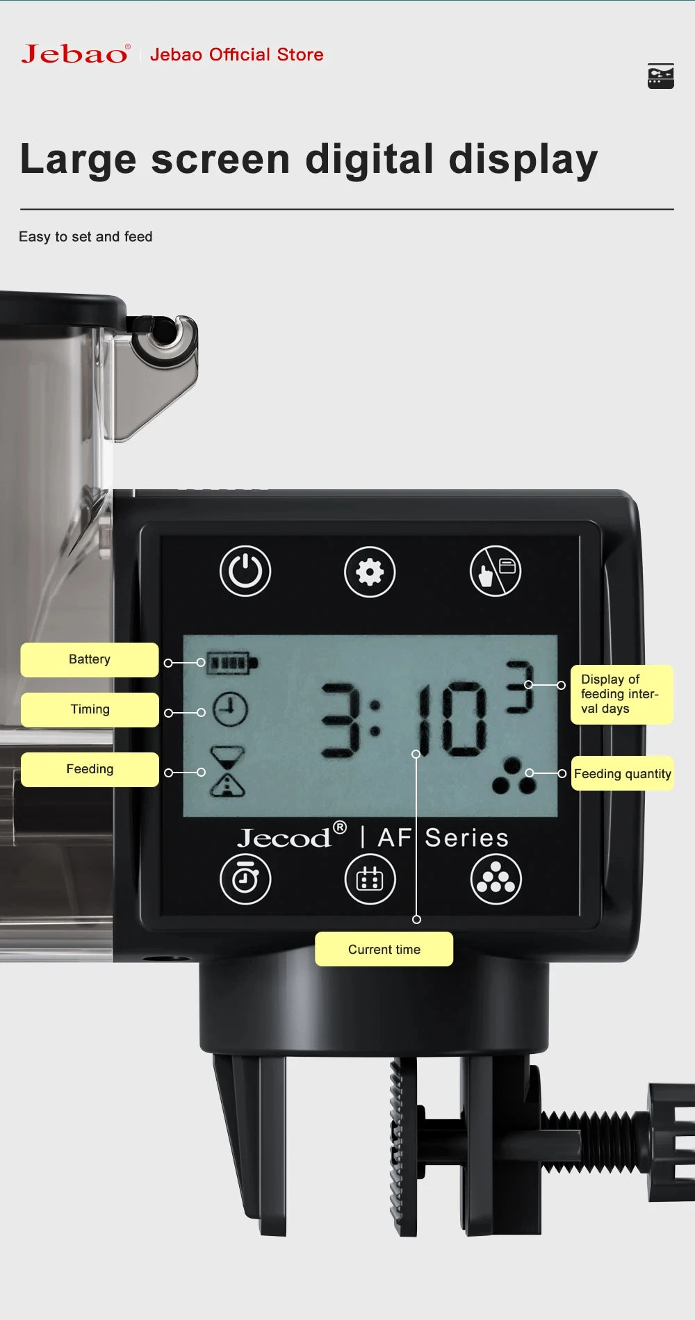 Automatic Fish Feeder with WiFi and Digital Timer Control