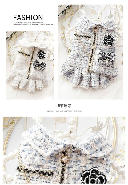 Winter Dog Dress for Weddings and Special Occasions