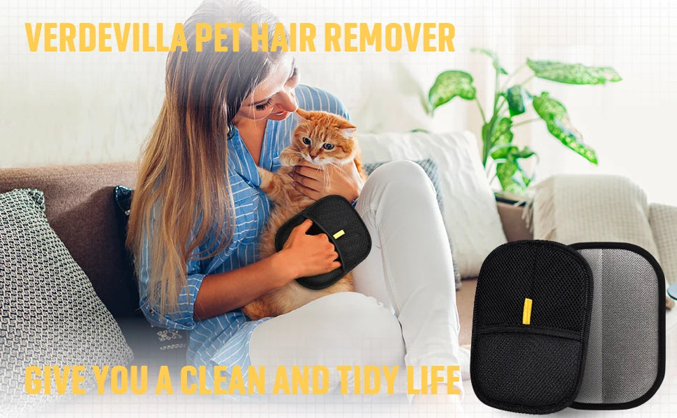 Reusable Pet Grooming Gloves for Easy Hair Removal