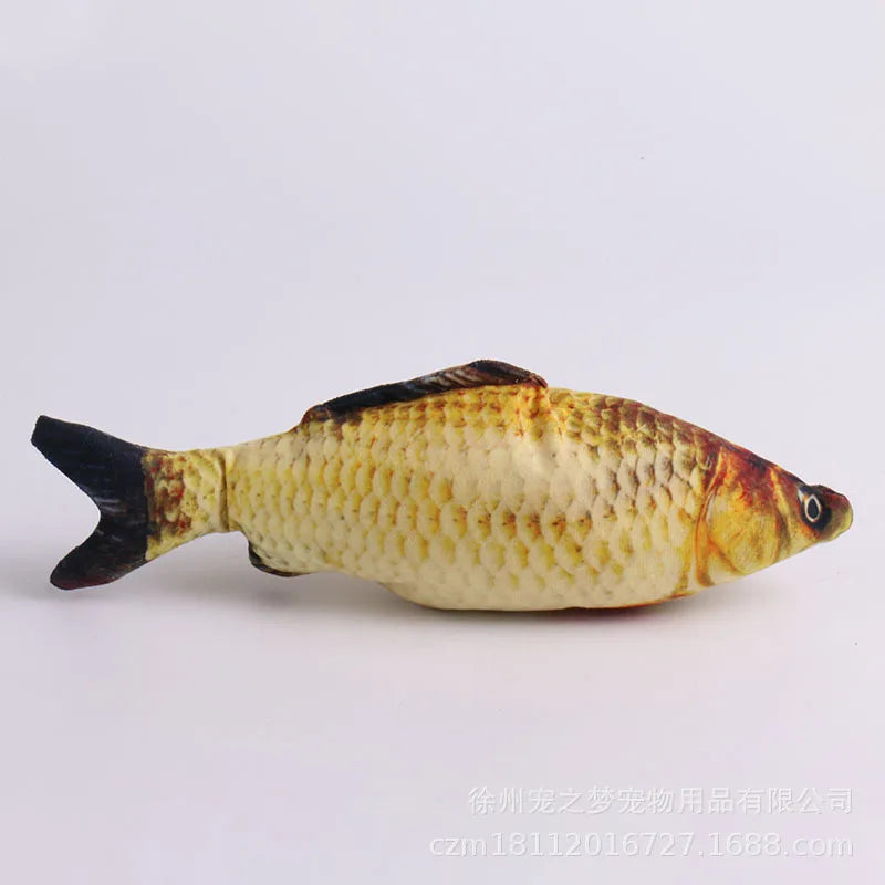 Plush 3D Fish Cat Toy with Catnip for Interactive Play