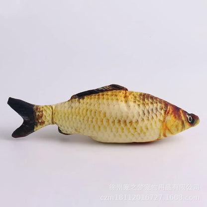 Plush 3D Fish Cat Toy with Catnip for Interactive Play