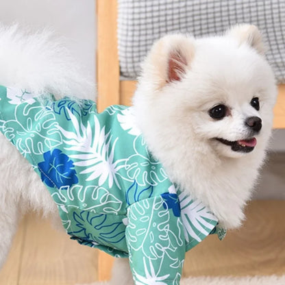 Hawaiian Style Pet Shirts for Dogs and Cats with Coconut Print