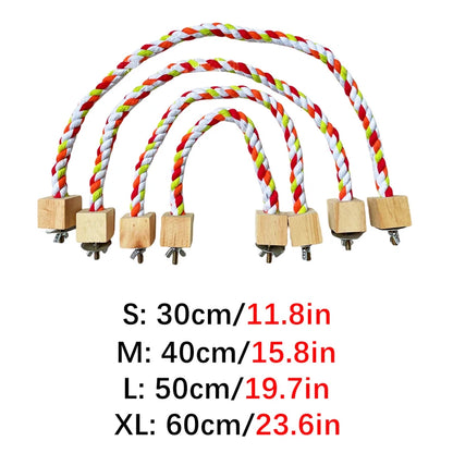 Colorful Cotton Rope Swing Toys for Parrots and Birds