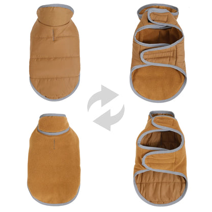 Reversible Waterproof Cat Jacket with Leash Hole for Winter
