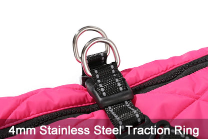 Waterproof Winter Dog Jacket with Harness for Small to Large Breeds