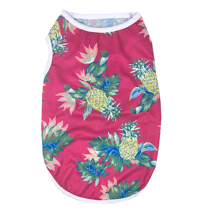 Summer Island Print Vest for Small Dogs and Cats