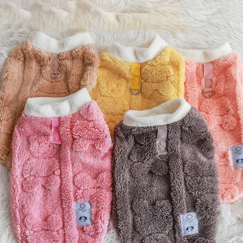 Warm Fleece Pullover Sweater for Small Dogs and Puppies