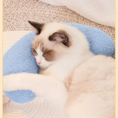 Crescent Shaped Soft Pillow for Cats and Dogs