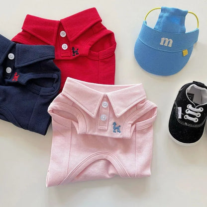 Soft Breathable Polo Shirt for Small Dogs and Puppies