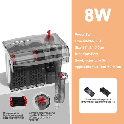 3-in-1 Silent Aquarium Filter and Aeration Pump