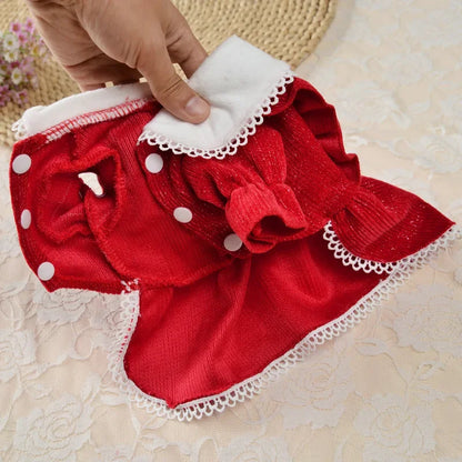 Pearl Button Princess Dress for Small Dogs and Cats