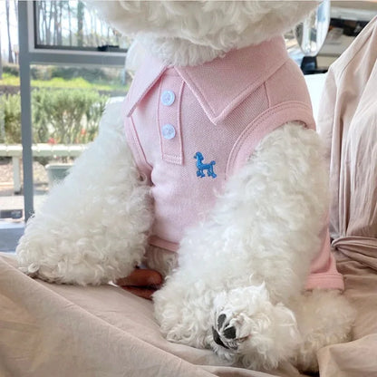 Soft Breathable Polo Shirt for Small Dogs and Puppies