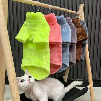 Warm Turtleneck Sweater for Sphynx Cats and Small Dogs