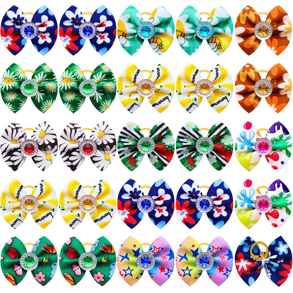 Pet Hair Bows for Dogs and Cats - Stylish Grooming Accessories