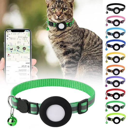 Reflective Cat Collar with Airtag Case for Tracking