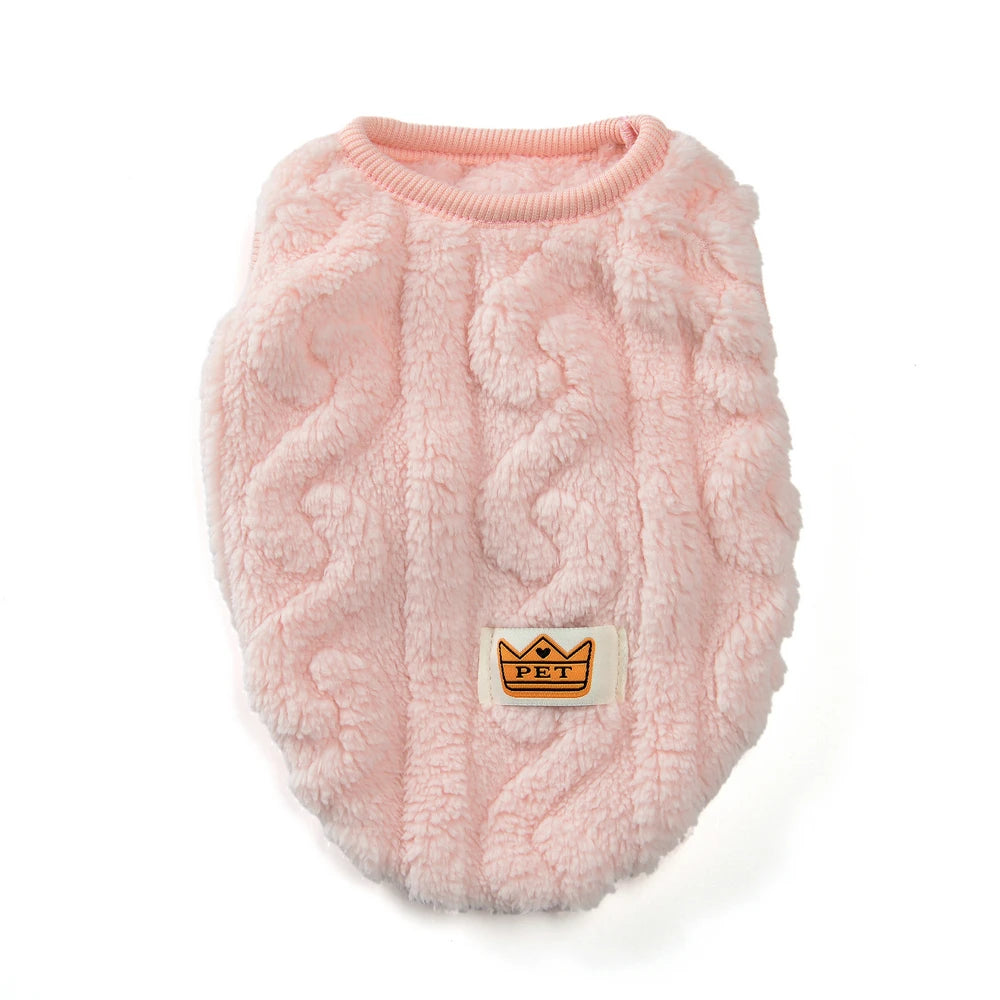 Warm Fleece Pet Sweater for Small Dogs and Cats