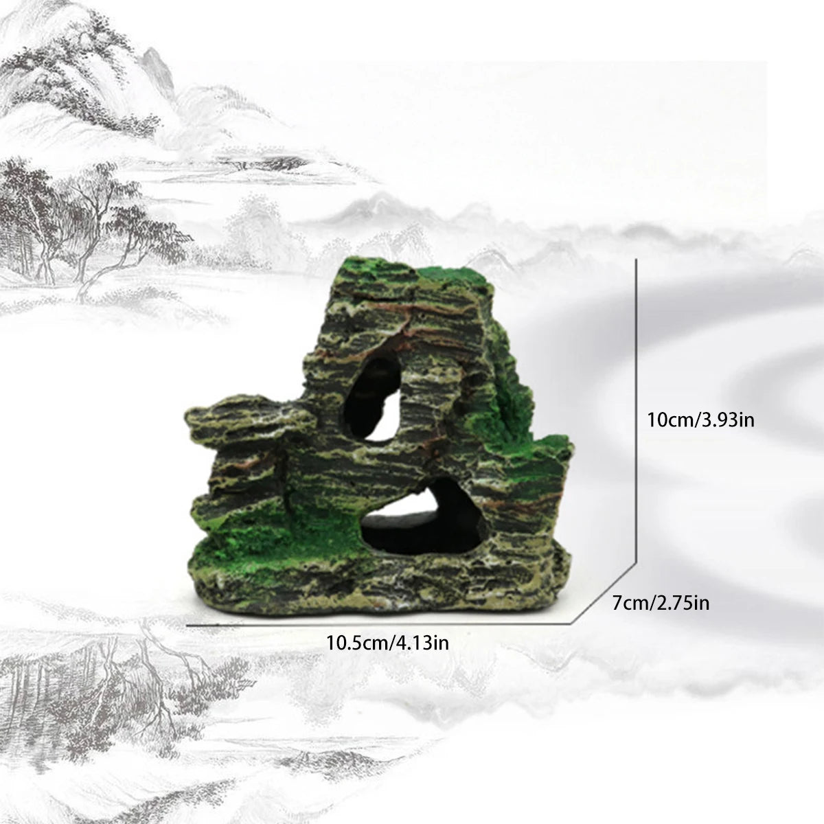 Mossy Hiding Cave for Aquarium Decoration and Landscaping