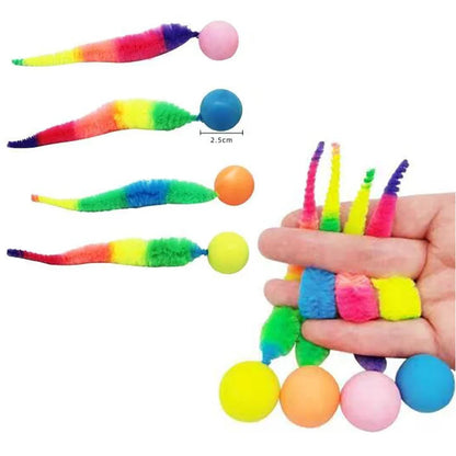 Interactive Colorful Bouncing Ball for Indoor Cats
