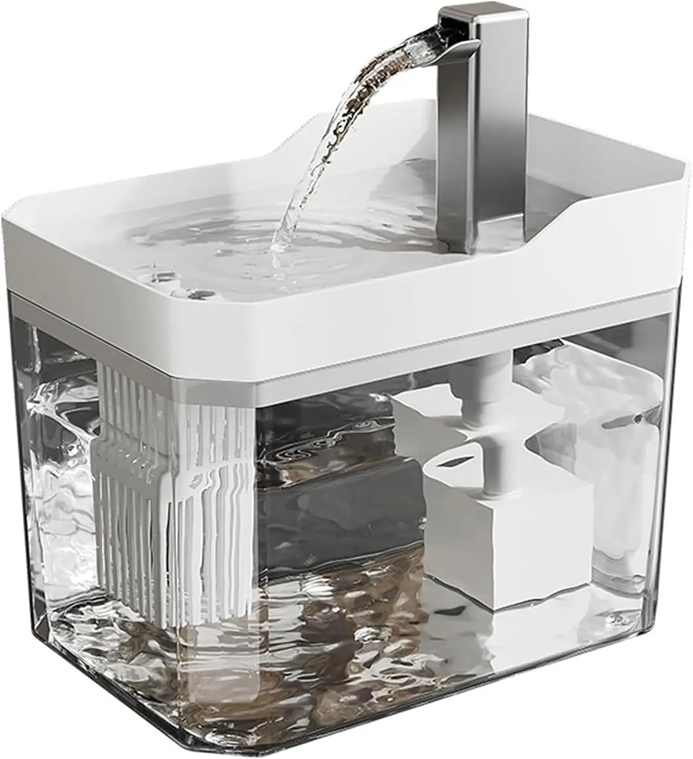 Automatic Indoor Cat Water Fountain with Filters and Non-Slip Base