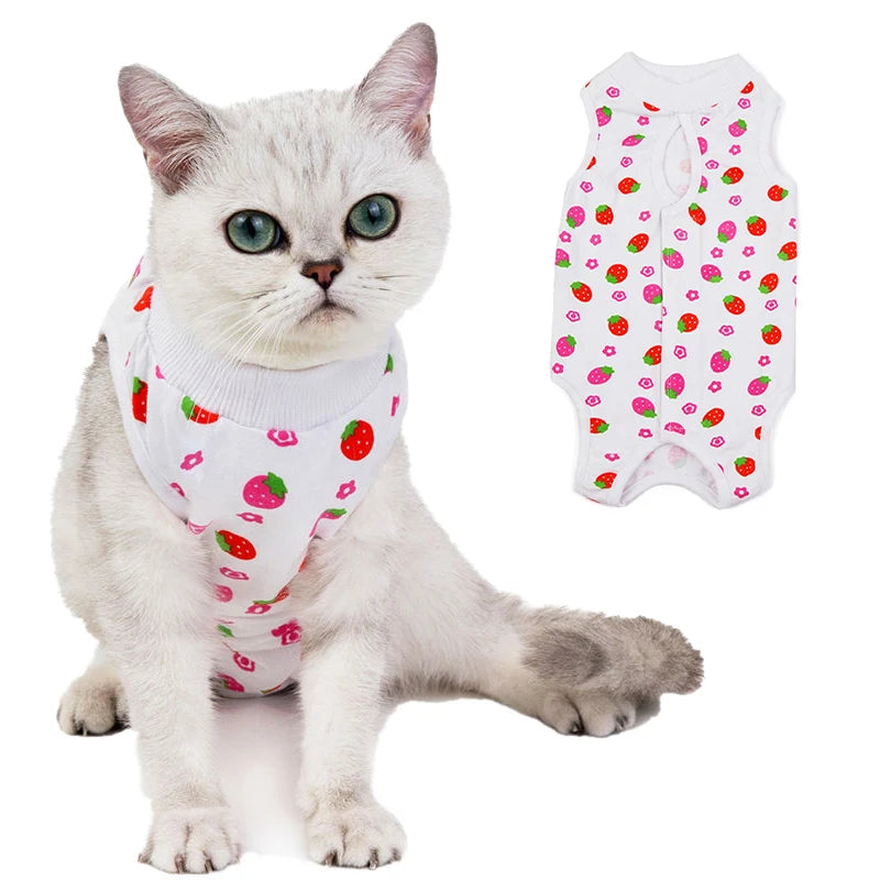 Breathable Cat Recovery Suit for Wound Protection