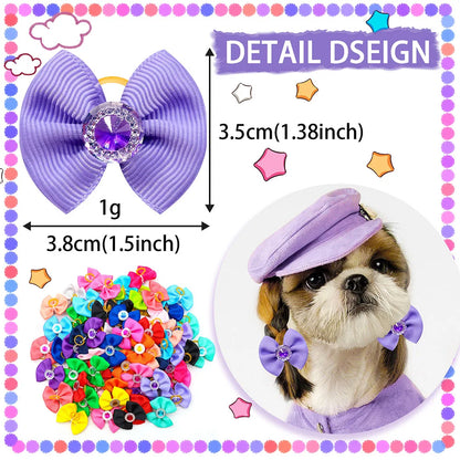 Pet Hair Bows for Dogs and Cats - Stylish Grooming Accessories