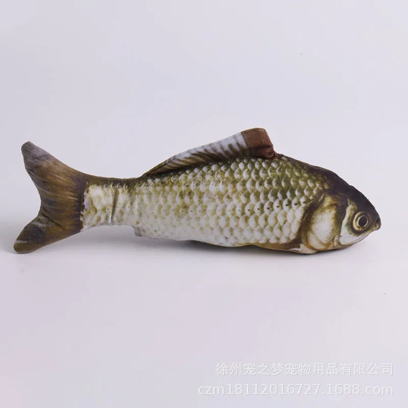 Plush 3D Fish Cat Toy with Catnip for Interactive Play