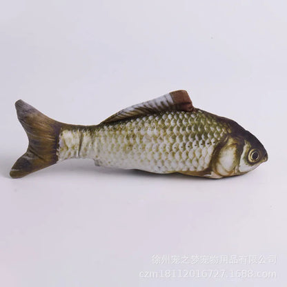 Plush 3D Fish Cat Toy with Catnip for Interactive Play