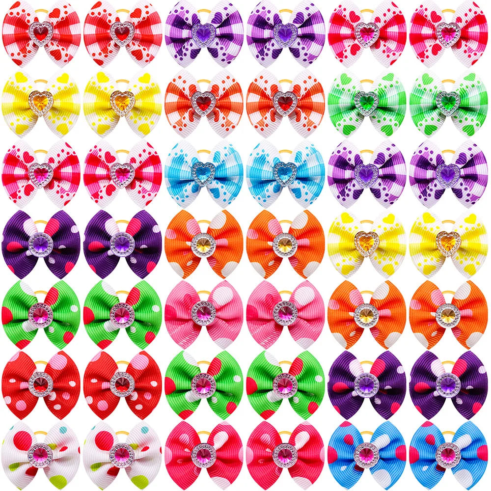 Pet Hair Bows for Dogs and Cats - Stylish Grooming Accessories