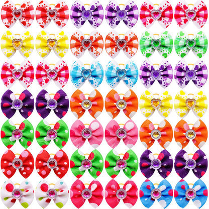 Pet Hair Bows for Dogs and Cats - Stylish Grooming Accessories