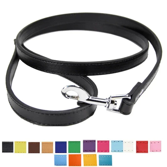 Colorful Leather Leashes for Small to Large Dogs and Cats