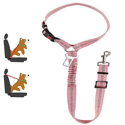 Adjustable Dog Harness and Car Seat Belt for Pets