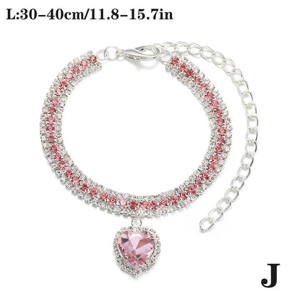 Rhinestone Crystal Pet Collar for Dogs and Cats