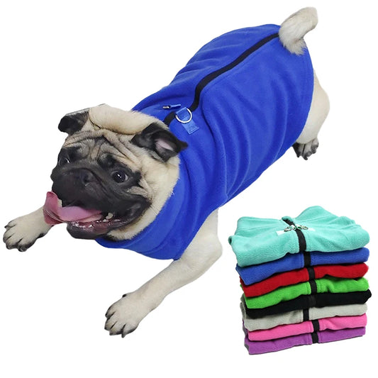 Soft Fleece Dog Jacket for Small to Medium Pets
