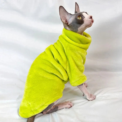 Warm Turtleneck Sweater for Sphynx Cats and Small Dogs
