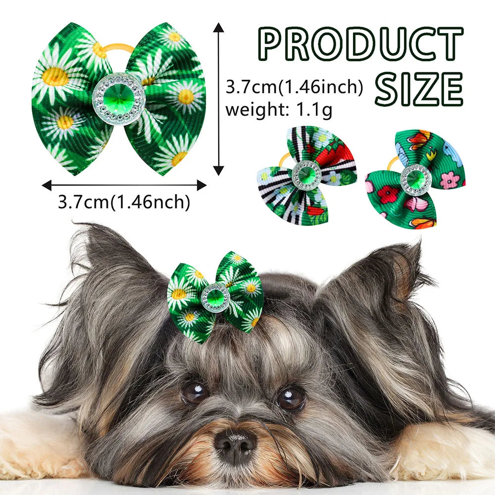 Pet Hair Bows for Dogs and Cats - Stylish Grooming Accessories