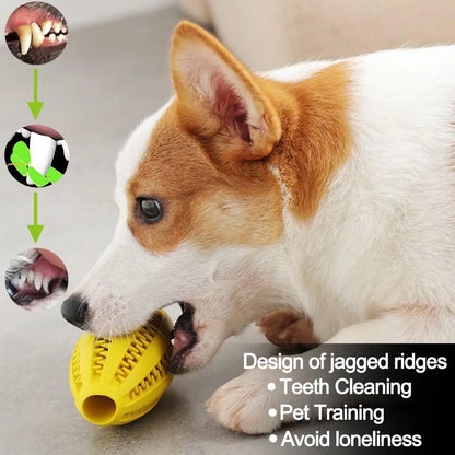 Natural Rubber Dog Chew Toy Ball for Teeth Cleaning